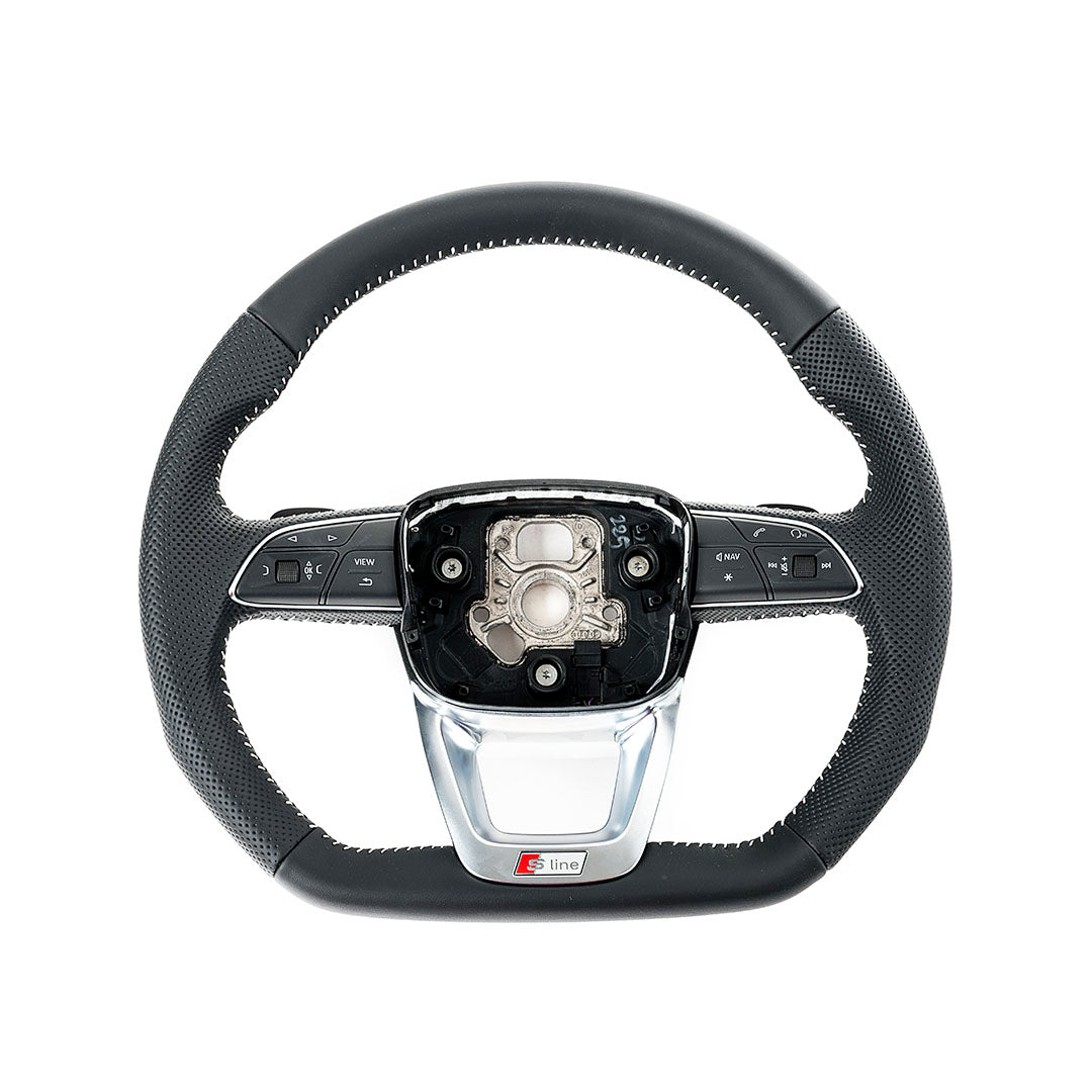 Q7 SLine Flat Bottom Steering Wheel Black Forest Industries