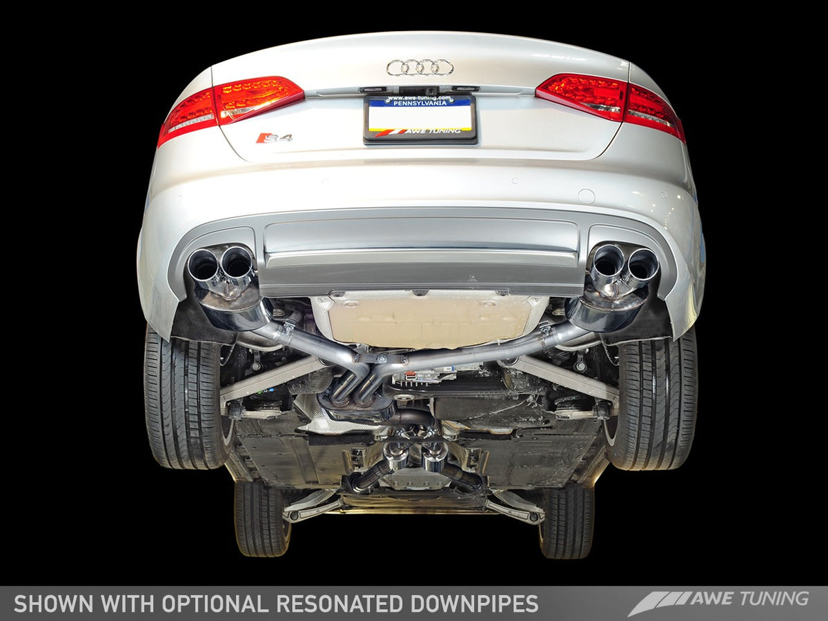 アウディaudi s4 s5 AWEマフラー AWE Touring Edition Exhaust for Audi B8.5 S4 3.0T - Chrome Silver