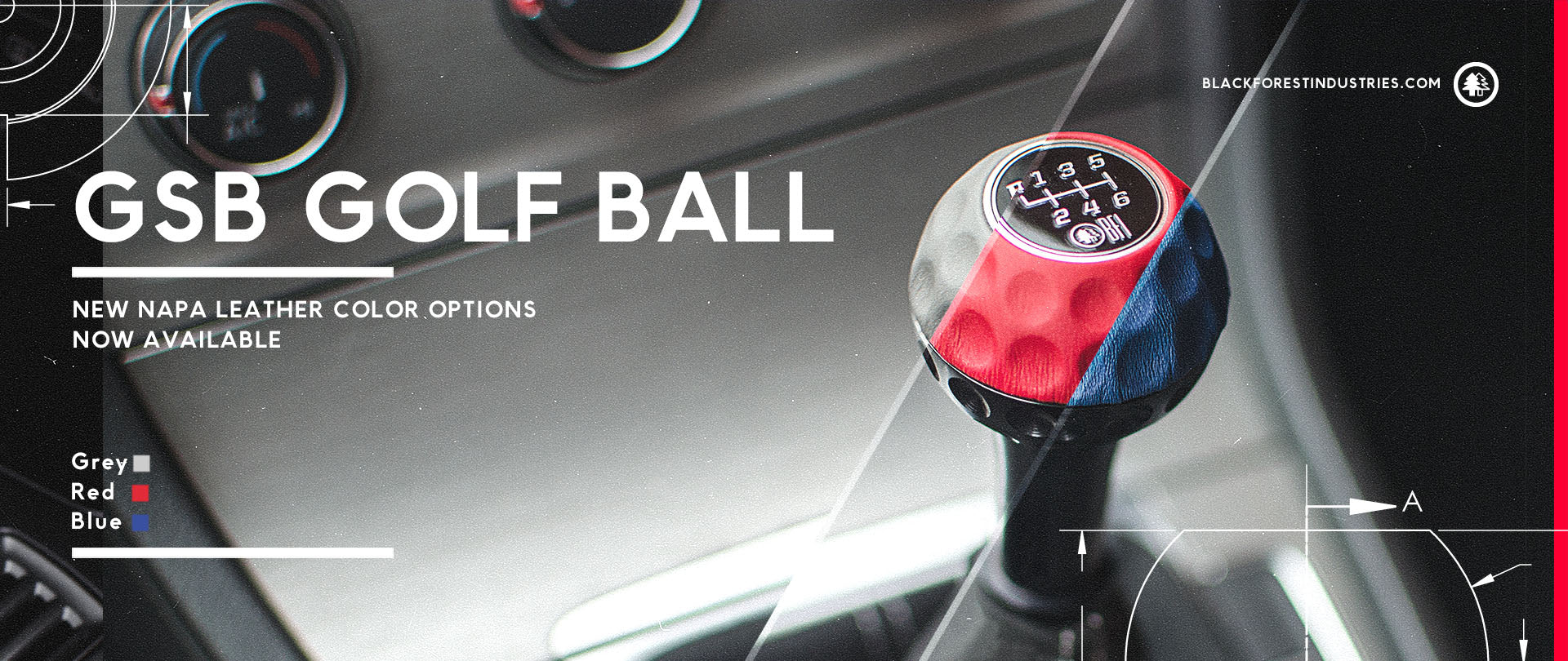 New Nappa Leather Colors for Golf Ball Shift Knobs – Black Forest