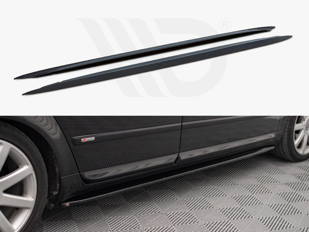 MAXTON DESIGN SIDE SKIRTS DIFFUSERS AUDI S4 / A4 / A4 S-LINE B6 / B7 ...