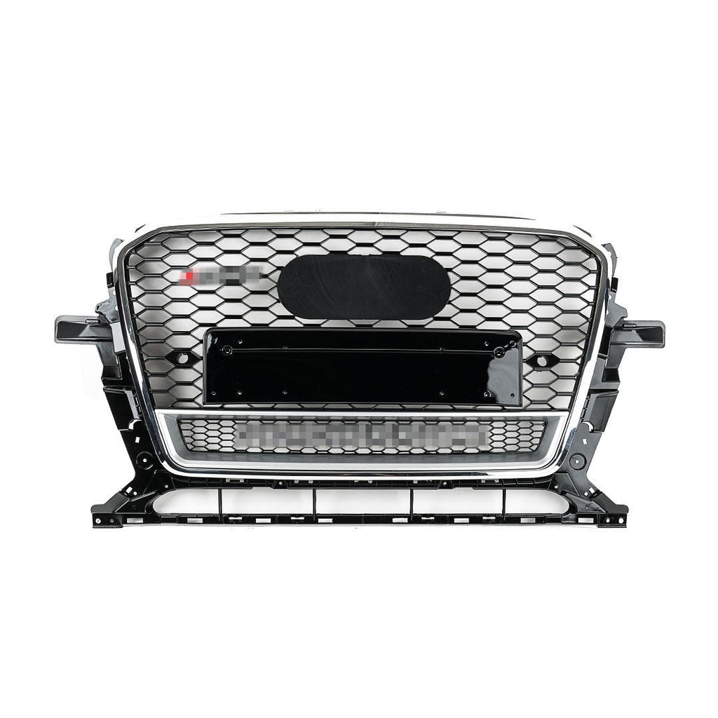 RS Style Grille for Facelift Audi Q5 8R - Black with Chrome Surround - Silver Quattro