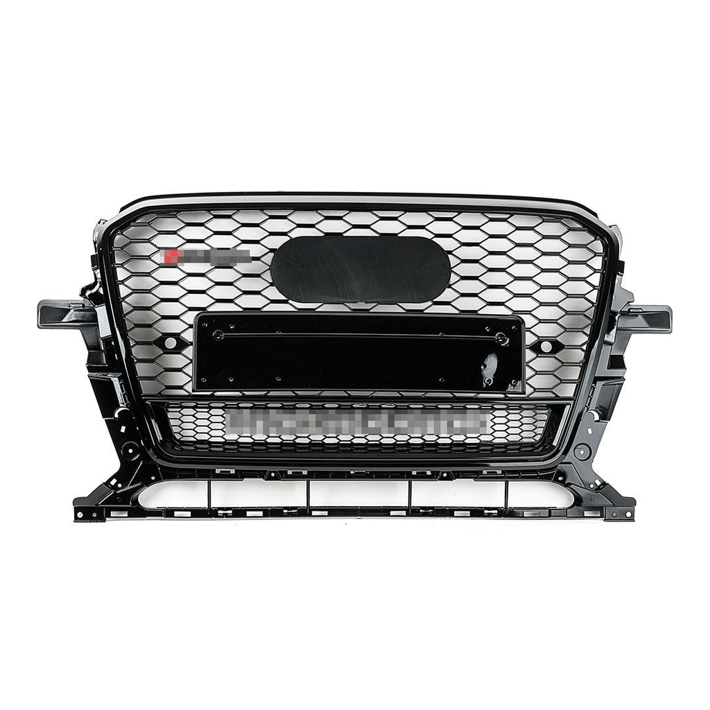 RS Style Grille For 8R Facelift Audi Q5 - Black with Black Surround - Silver Quattro