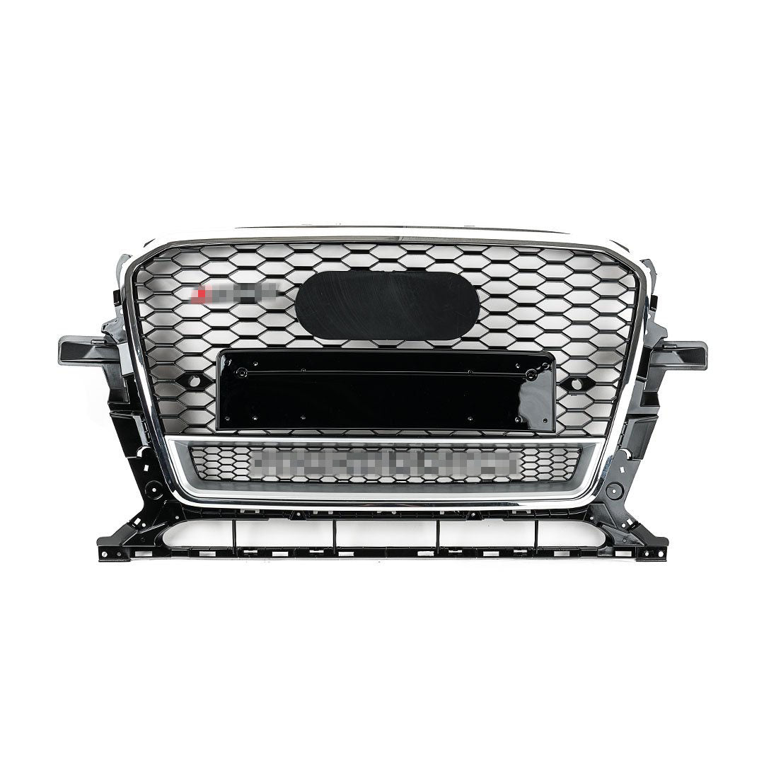 RS Style Grille for Facelift Audi Q5 8R - Black with Chrome Surround -  Silver Quattro- CLEARANCE - SCRATCH AND DENT