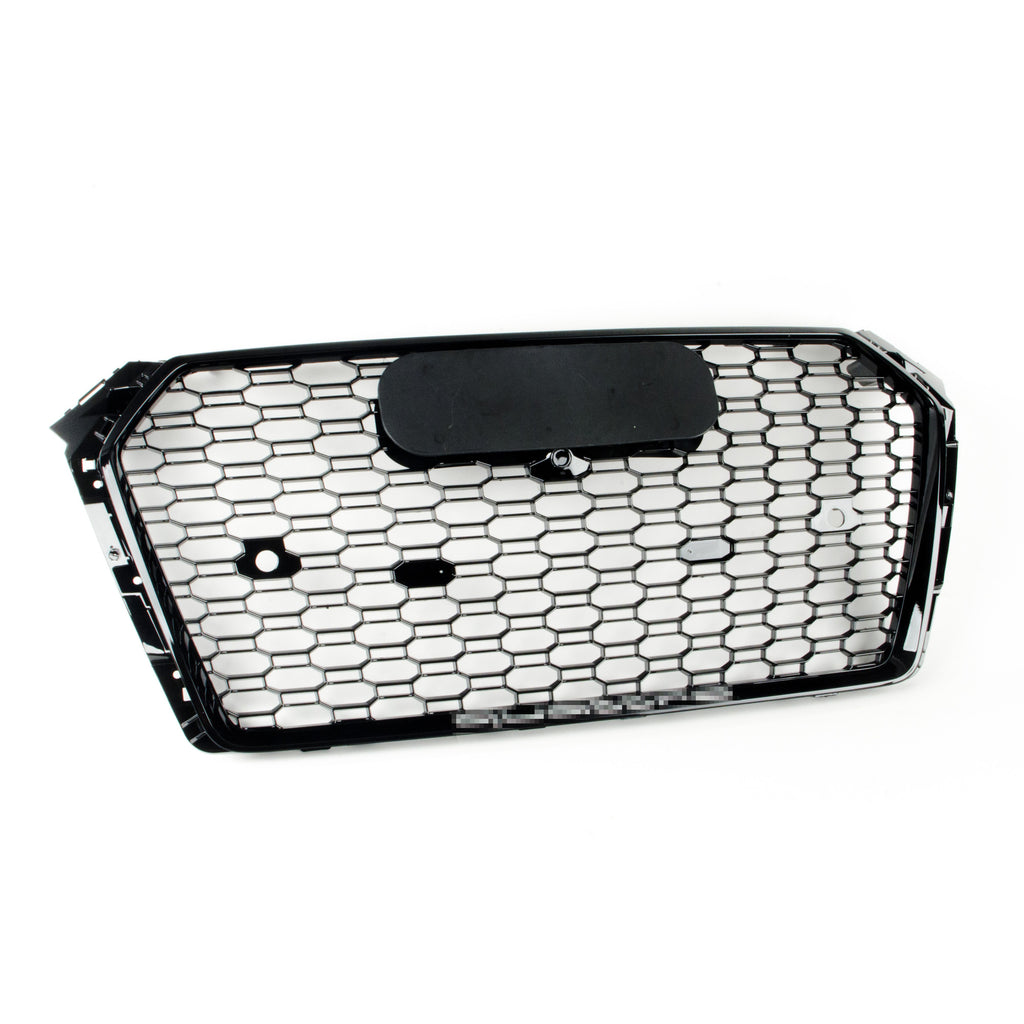 RS Style Grille for Audi B9 A4/S4 PFL (2017-2019) - Black Optic w/ Silver Quattro