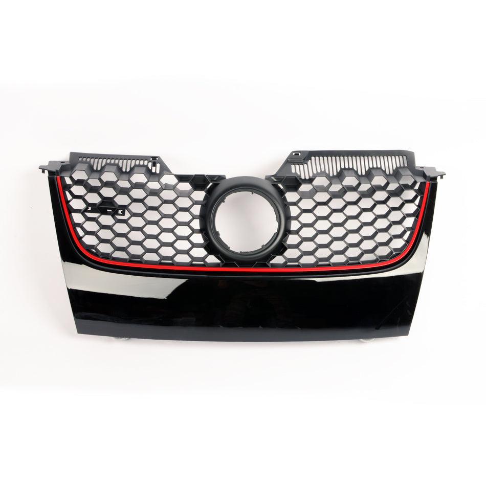MK5 GTI / GLI Honeycomb Badged Grille (Red Stripe)