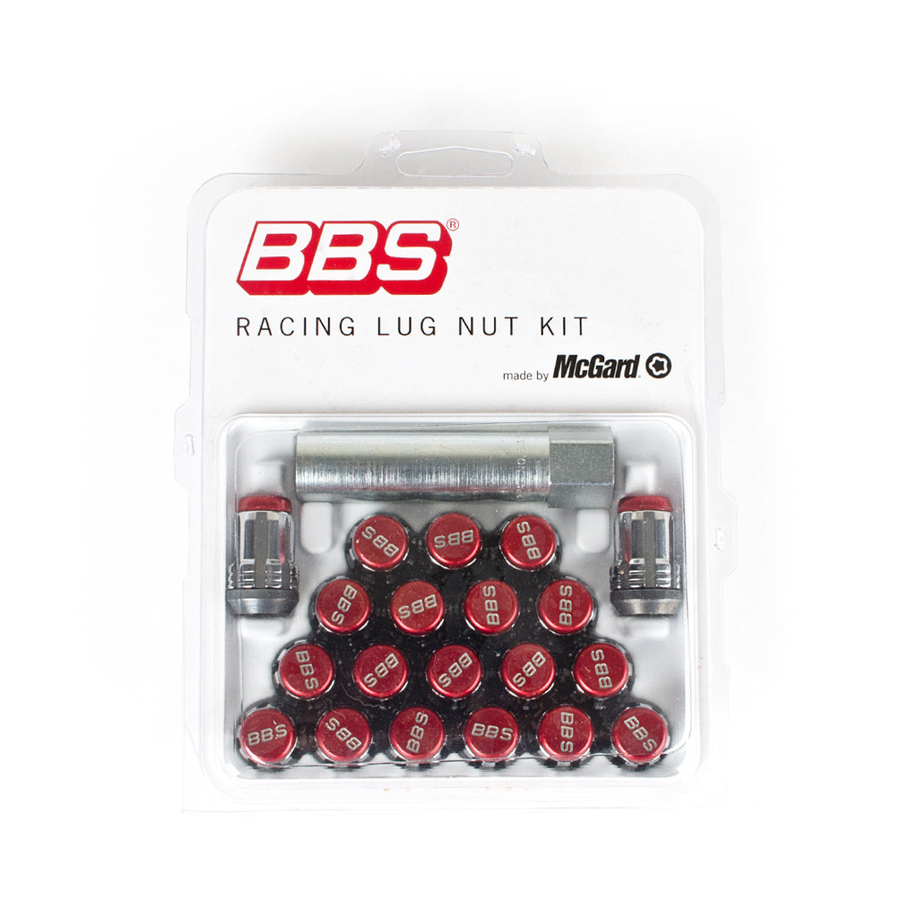 McGard BBS Wheel Lock Kit - Wheel Lug Nuts 12 x 1.5 Red 