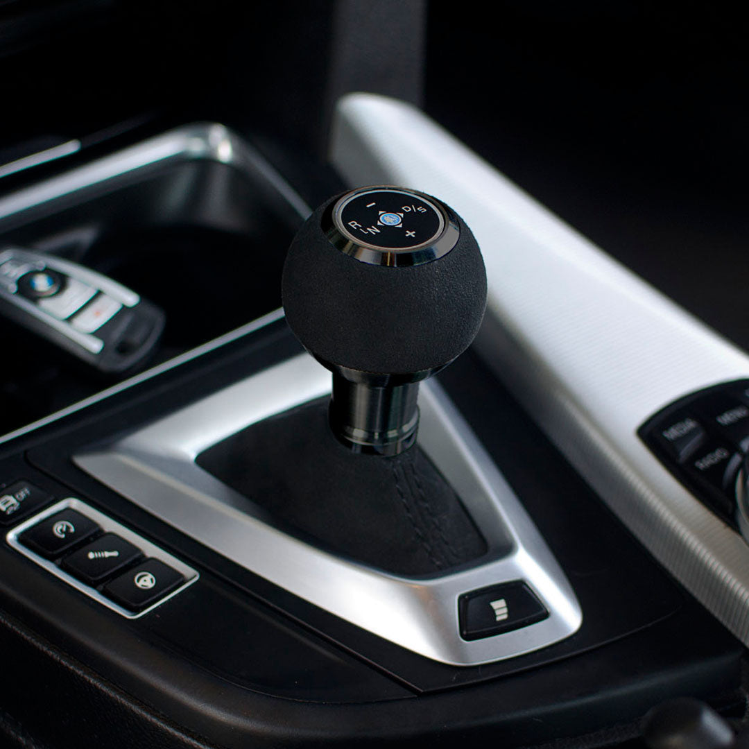 BFI GS2 Alcantara Shift Knob and Boot Combo (F80/82 DCT Fitment) Emerald Green Alcantara / Black Anodized / Black Dot