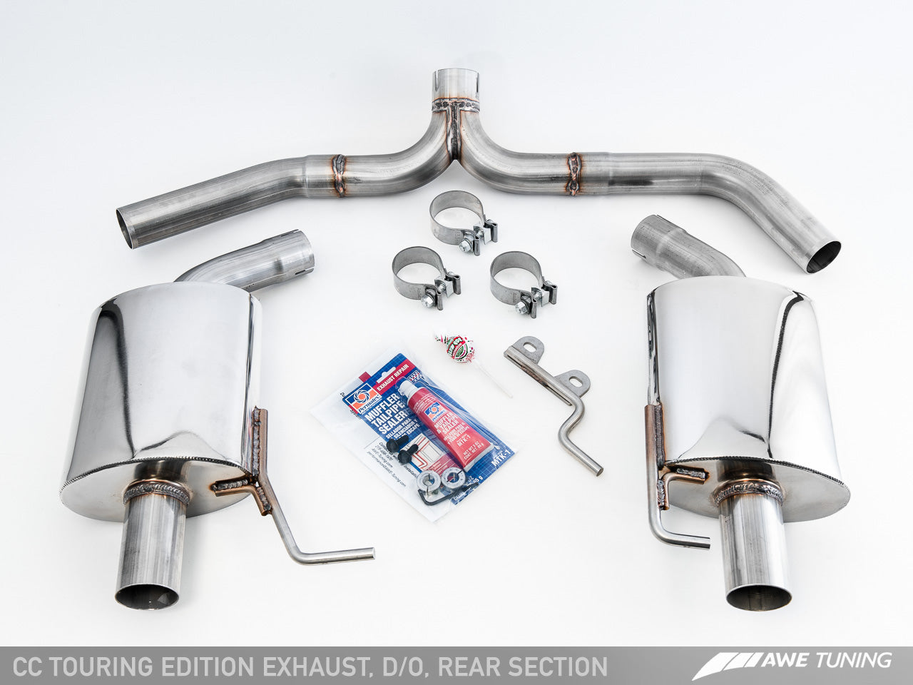 AWE Tuning VW CC 2.0T Touring Edition Performance Exhaust - Diamond Black Tips
