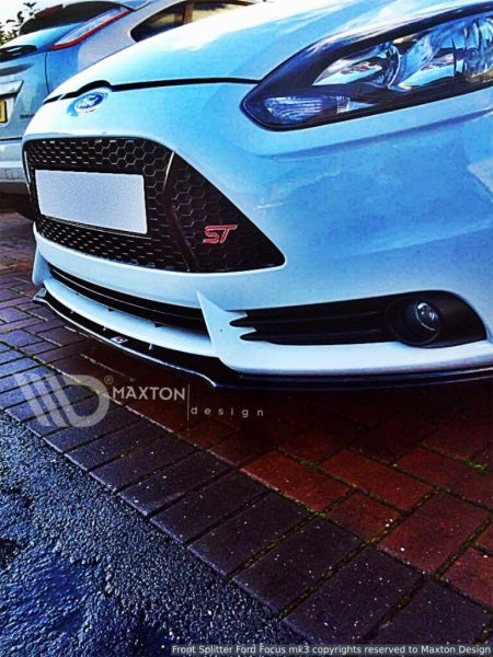 Fits 13-14 Ford Focus ST Front Splitter Lip With Rods & Hardware Matte Black Pp Fits 13-14 Ford Focus ST Front Splitter Lip With Rods & Hardware Matte Black Pp