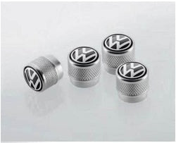 Genuine VW Valve Stem Caps (Nickel-Plated Brass)