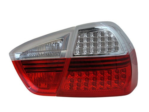 E90 2006-2008 Taillights - LED Turns (Clear / Red)