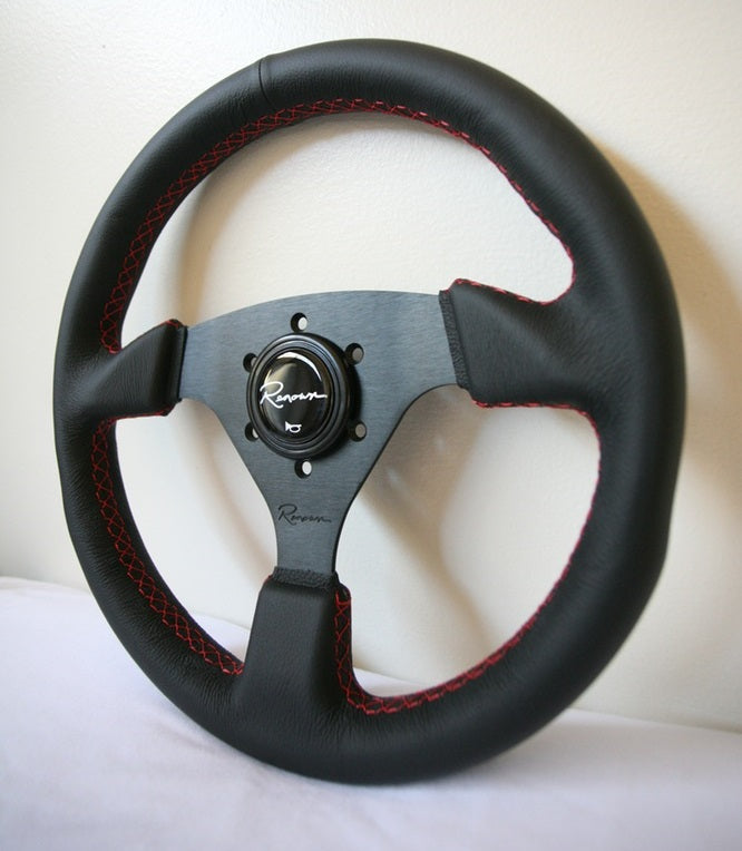 Renown Clubsport Rosso Steering Wheel - Red Stitching