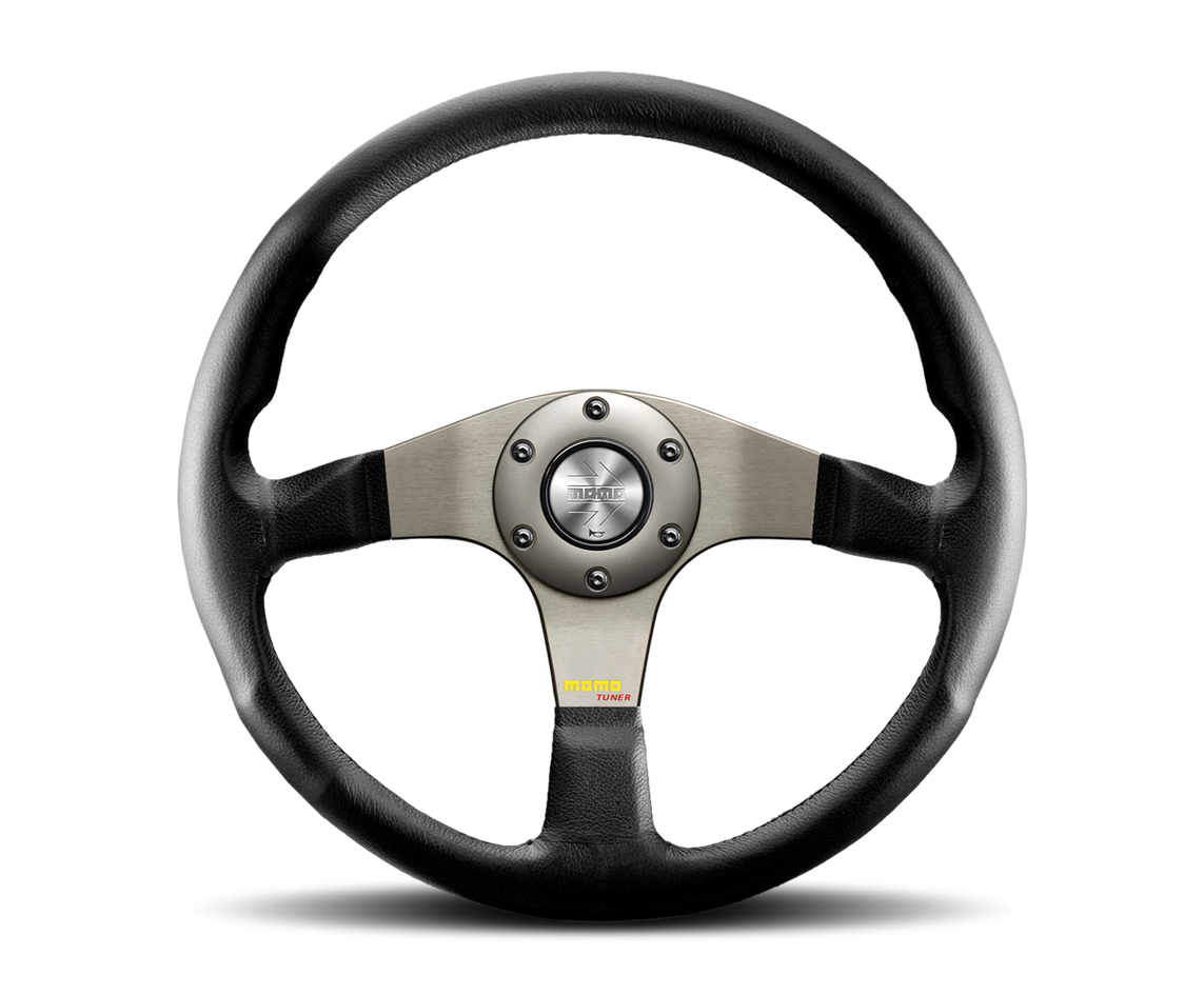 【のっち】MOMO ステアリング正規品　TUNER BLACK 350mm Amazon.com: MOMO Tuner Steering Wheel | 350mm Black Leather
