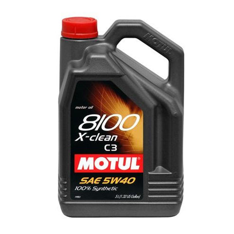 Motul 8100 X-Clean+ 5W30 C3 Fully Synthetic Car Engine Oil 5 litres - 5 L